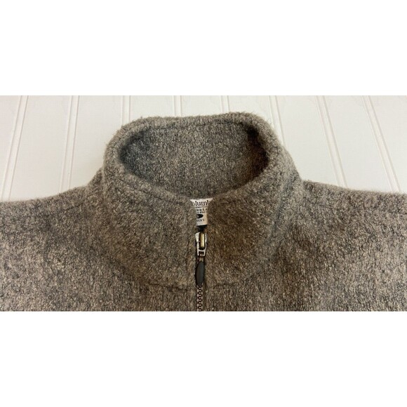 VTG Columbia Womens Small Maroon Grey Aztec Wool Fleece Zip Jacket USA 90s Y2K - Picture 7 of 12